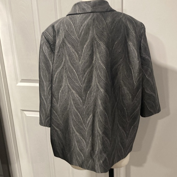 Ming Wang gray black open front jacket PL - Picture 4 of 10